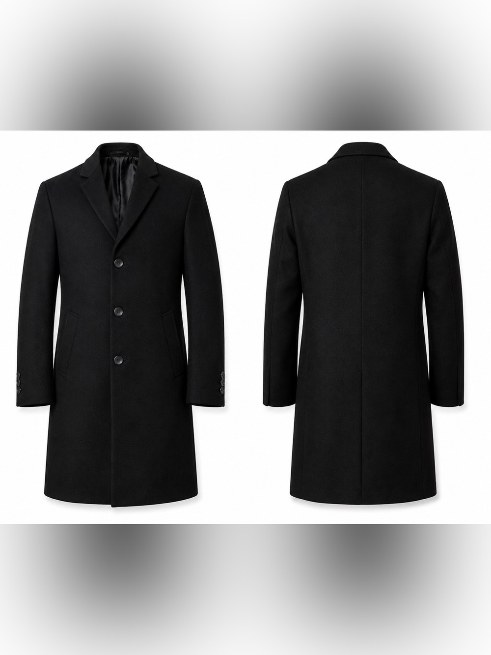 Jos. A. Bank Men’s Black Long Overcoat – Size 42R /L